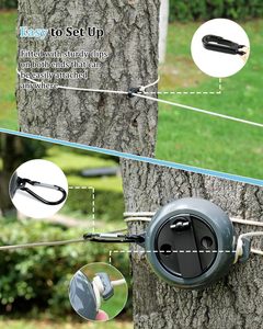 Corde à <span class=keywords><strong>linge</strong></span> de voyage rétractable et pliable, réglable, pour camping, coupe-vent, antidérapante, économe en énergie, gain de place, <span class=keywords><strong>amovible</strong></span> - Product Image 6