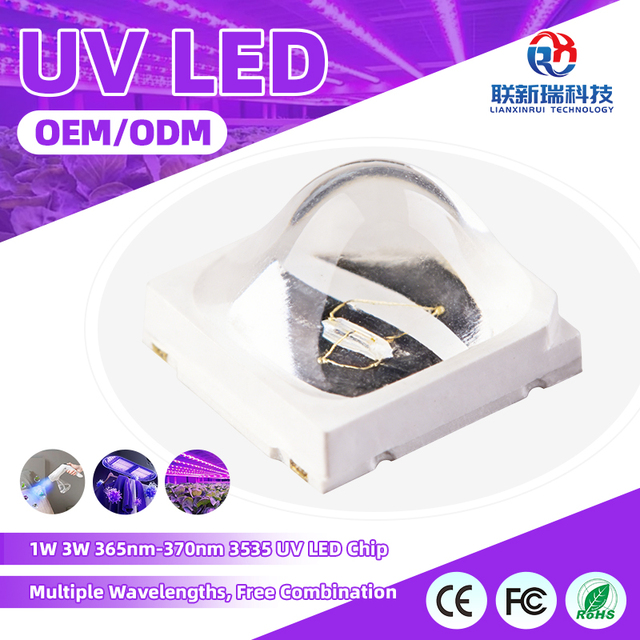 High Power 1w 3w UV UVA  Led 3535 SMD 365nm-370nm LED Diode