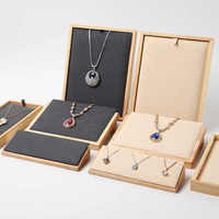 Fadeli FDL000627-6 Présentoirs à bijoux en velours pour vitrine, présentoirs à boucles d'oreilles, beige, en microfibre, taille personnalisable, pour exposition