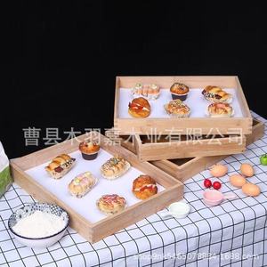 Shijie Bamboo Bread <b>Tray</b> Rectangular Cake Pastry <b>Baking</b> Display <b>Storage</b> <b>Tray</b> For Bakery Restaurant - Product Image 5