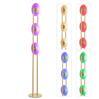 Lampe sur pied LED à lumière chaude avec abat-jour en plastique et aluminium, design moderne, pour la décoration de la maison, avec plante RGB