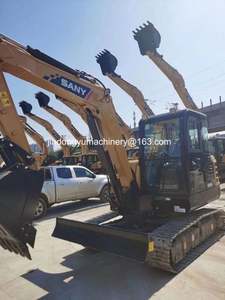 Excavatrice sur chenilles SANY SY55C d'occasion 95% neuve, 5,78 tonnes, moteur Isuzu, pompe Sany, bon état, vente flash - Product Image 5