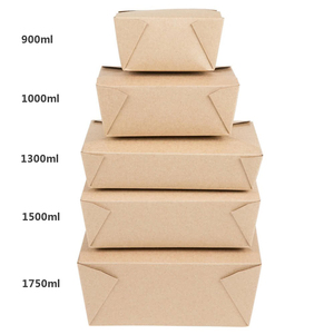 Yihong Customized Disposable Paper Folding lunch box Fast Food Takeaway Box