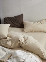 Parure de lit de luxe pour lit simple, style princesse américain, 100% coton, 400 fils, tissée unie, écologique, pliée, 4 pièces, pour la maison et les enfants