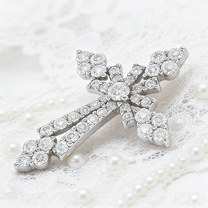 CUSTOM SILVER 10K/14K/18K GOLD PLATED LAB GROWN CVD DIAMOND CLASSIC ENGAGEMENT GIFT SWEATER <b>CHAIN</b> NECKLACE <b>CROSS</b> PENDANT - Product Image 3