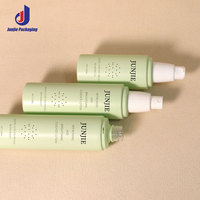Bouteille en plastique PET vert givré pour crème et shampoing, avec pompe pulvérisatrice, design cylindrique, vaporisateur fin pour liquides – Meilleures ventes