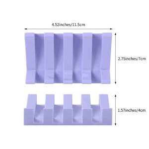 Self Draining Soap Bar Holder for Silicone Sponges Holder Bathroom Anti-slip Soap case Soap Dish with Drainage - Product Image 2