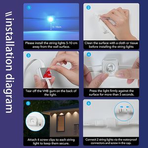 Luces Exteriores Inteligentes RGBIC IP67 a Prueba de Agua, Regulables, con 72 Modos de Escena para Navidad y Festividades, Venta al Por Mayor - Product Image 3