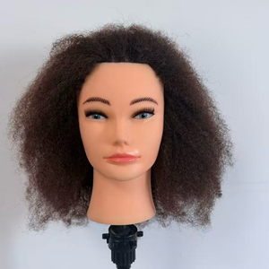 Cabeza <span class=keywords><strong>de</strong></span> Maniquí para Prácticas <span class=keywords><strong>de</strong></span> <span class=keywords><strong>Peluquería</strong></span>, Cabeza <span class=keywords><strong>de</strong></span> Maniquí para Entrenamiento <span class=keywords><strong>de</strong></span> Peinado Rizado - Product Image 1