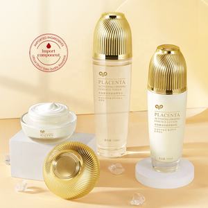 OEM/ODM 얼굴 보습 3종 세트 양 태반 액티브 퍼밍 에센스 워터 에멀젼 크림 주름 개선 라이트닝 - Product Image 2