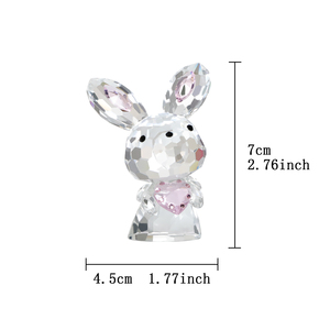 Figura de Conejo de Cristal, Ecológica, Pulida, en Forma de Bola, Recuerdo, Regalo, Decoración para el Hogar, Primavera, Pascua - Product Image 3