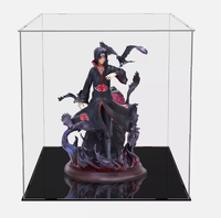 Étui de protection en acrylique transparent pour figurines d'action, vente en gros, avec porte avant magnétique, dos miroir, étui de protection en acrylique