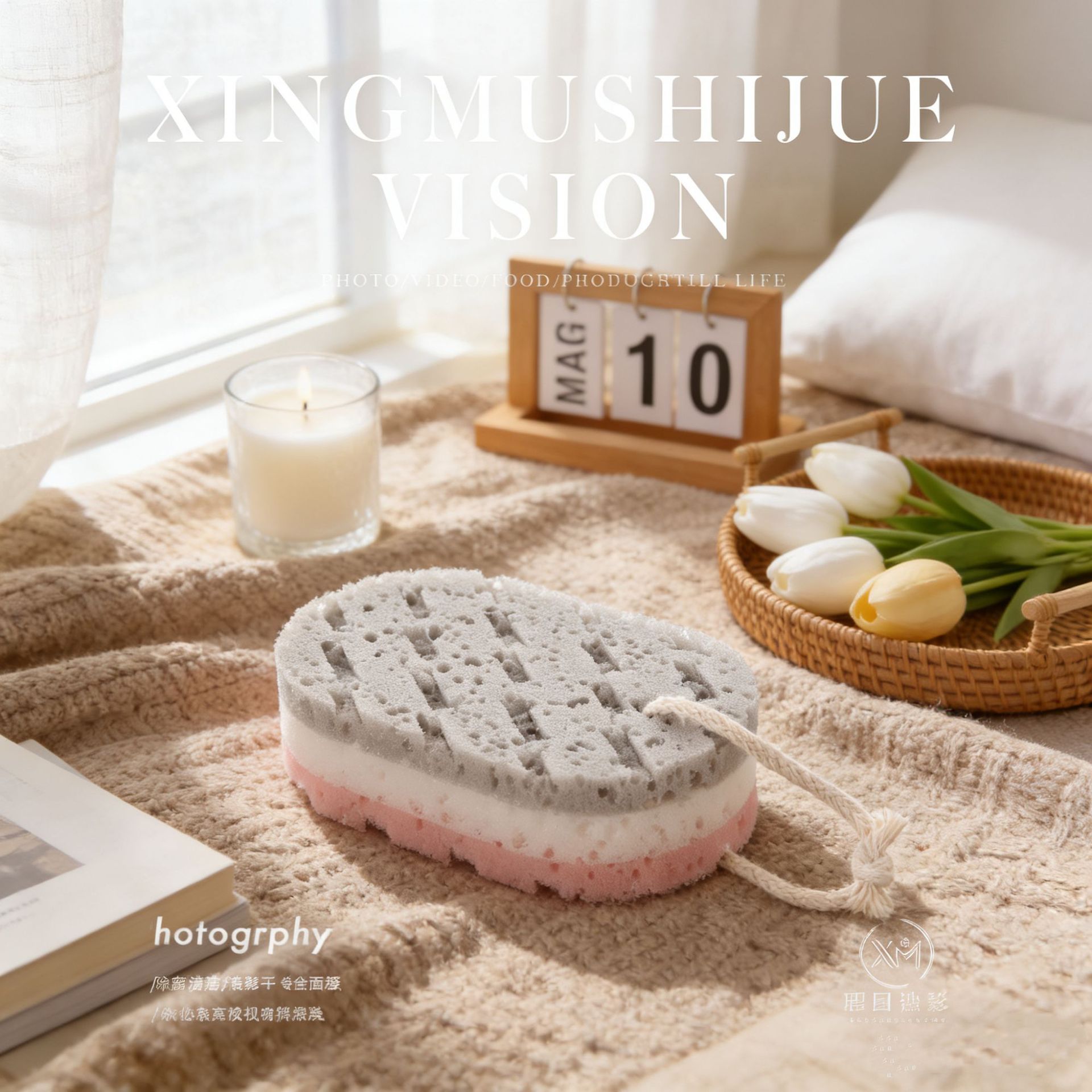 polvo blanco grisáceo