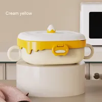 Portable SS Infant Feeding Bowl Isolé Injection D'eau Creative PP Couvercle pour Vaisselle Pour Enfants Boîtes À Lunch