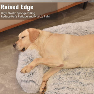 Neues beliebtes produkt sofabedeckung cremefarben groß kariert quadratisch kunstpelz vlies plüsch haustierbett - Product Image 5