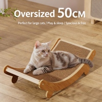 Chaise longue griffoir pour chat en forme de U, luxueuse et écologique, 160 cm, en sisal naturel, pour chats d'intérieur