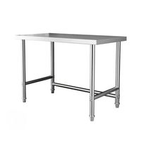 Table de travail en acier inoxydable 201 pour cuisine commerciale, robuste, antirouille, facile à nettoyer, idéale pour la préparation en restaurant