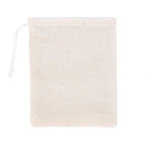 ถุงผ้ามัสลินสีเบจแบบมีเชือกผูก ราคาประหยัด เป็นมิตรกับสิ่งแวดล้อม ใช้สำหรับใส่ชา เครื่องประดับ เทียน ของใช้เอนกประสงค์ พร้อมพิมพ์โลโก้ - Product Image 3