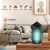 Lampe anti-moustiques électrique solide et écologique 7000V, répulsif anti-moustiques imperméable pour l'extérieur, anti-mouches, lumière 100-150m