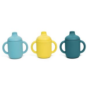 Silicone Baby <b>Sippy</b> With <b>Straw</b> Leakproof Kids Drinking <b>Cup</b> Toddler Mealtime Tableware Custom Logo Wholesale - Product Image 1