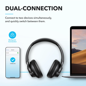 Soundcore Anker Q20i Auriculares Inalámbricos con Cancelación Activa de Ruido Híbrida, Bluetooth 5.3, AAC, Control Táctil, Más de 20 Horas de Reproducción - Product Image 3