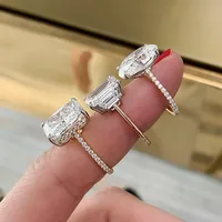 AAAGems مخصص 14k الذهب المرأة شكل وردة الذهب هالو خاتم الخطوبة البيضاوي المويسانتي خاتم الماس