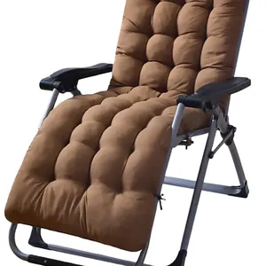 WoQi Klappstuhl Lounge Chaise Cushion Sun Lounger Matratze mit rutsch fester elastischer Rückenlehne für Longe Stuhl