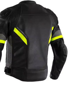 Veste de moto en cuir véritable pour homme, légère, confortable, coupe-vent, grande taille, manches longues, course automobile, 2026 - Product Image 2