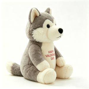 Peluche realista de husky personalizado, decoración para el hogar, muñeco de peluche de husky pequeño sentado, regalo. - Product Image 1