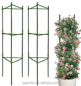 3 Anneaux 42 Pouces Tomate Fleur Support Jardin Plante Bâton Cage Assembler Cages Pliables