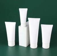 Tube de distribution en plastique PE rechargeable pour soins de la peau, tube souple cosmétique à presser pour crème pour les mains/shampooing