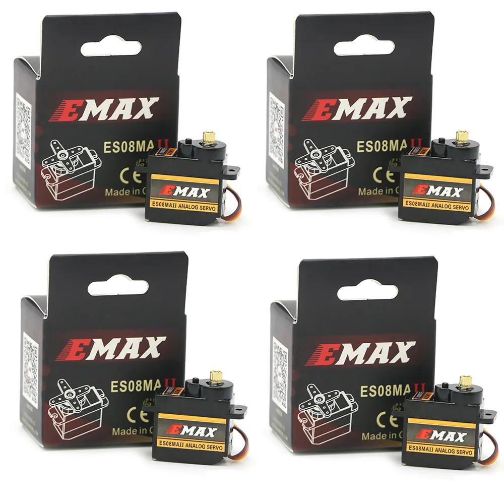 EMAX ES08MA ES08MAII 12g Mini Metal Gear Analog Servo for RC Toy Car Boat Helicopter Airplane RC Robot DIY Parts