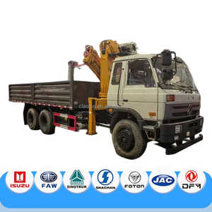 Dongfeng 6X4 12 tonnes Grue hydraulique mobile pour camion Fourgon spécial Boîte à benne basculante lourde Grue montée sur flèche Cargo Camion à plat - Product Image 2
