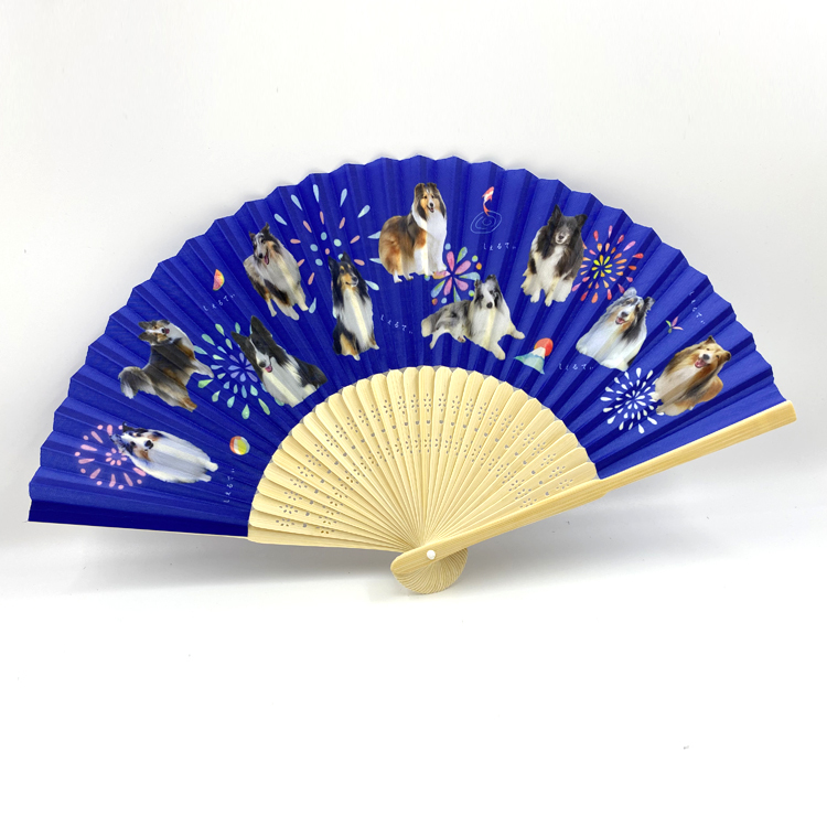 21cm Wedding Bamboo Silk Hand Fan With Gift Box Wedding Favor Fabric Fan