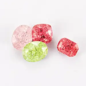 XICHUAN K9 유리 IC 색상 네일 아트 모조 다이아몬드 포인트 백 멀티 모양 네일 장식 용품 스톤