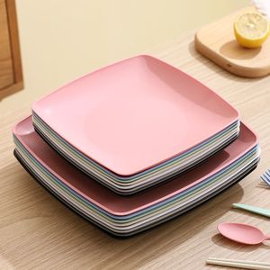 Assiette carrée plate pour restaurant commercial, compatible micro-ondes, style moderne et simple, couleur unie, pour plats de restauration <span class=keywords><strong>rapide</strong></span> et nouilles sautées - Product Image 4