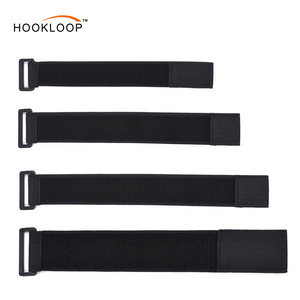 Customized Logo <strong>and</strong> Size Reusable Cinch Straps Multipurpose Strong Elastic <strong>Hook</strong> <strong>and</strong> <strong>Loop</strong> Strap With Plastic Buckle - Product Image 1
