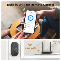 Serrure de porte intelligente Arpha D280W Wifi Tuya App, contrôle à distance, empreinte digitale, mot de passe, entrée sans clé, pour porte en bois intérieure/extérieure, USA