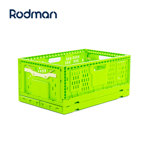 Customized logo collapsible not shake or slip transport plastic box food delivery plastic crates manufacturer
