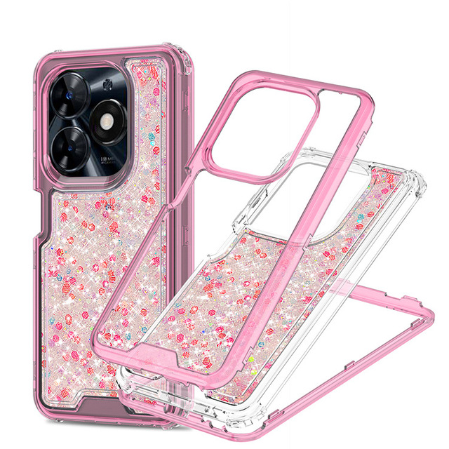 Mobile Phone Accessories for Wholesale 3 in 1 Epoxy Glitter Funda Para Teléfono 3 En 1 Phone Case for Redmi A5 4G/POCO C71 4G