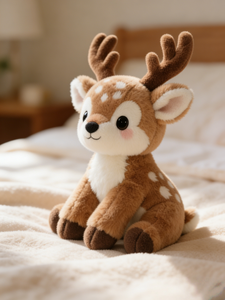 Peluche Cerf de Noël Mignon, Faon en Coton Rembourré, Idéal pour la Décoration des Fêtes, Chambre d'Enfant ou Cadeau Sous le Sapin - Product Image 3