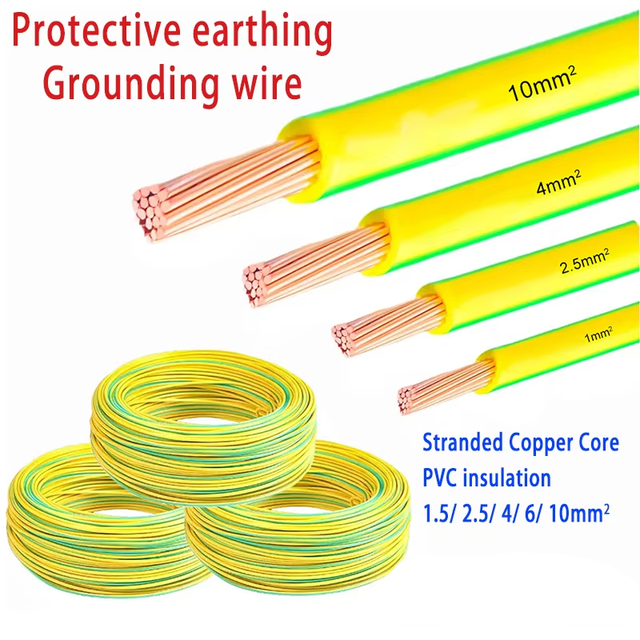 BV Bvr RV Electrical Earth Cable Wire 450/750V Single Copper Core Factory Direct Sale 300/500V House Building Grounding Wires