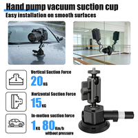 Kit complet d'accessoires pour support à ventouse, bras magique réglable à 360°, pince pour téléphone, pour la prise de vue automobile, DSLR et caméra d'action