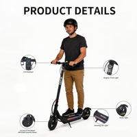 Certification CE 350w Scooter électrique de vitesse à trois niveaux pour adulte électrique avec pneu solide avant et arrière de 8.5 pouces