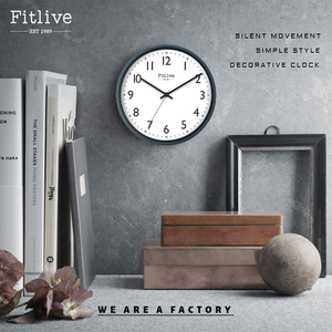 8 Inch Im Lặng Thiết Kế Đồng Hồ Thạch Anh <span class=keywords><strong>Analog</strong></span> Trang Trí Nội Thất Phòng Khách Phong Cách Cổ Mặt Duy Nhất Tùy Chỉnh Vòng Nhựa Đồng Hồ Treo Tường - Product Image 3