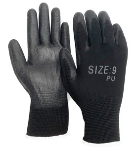 Gants de sécurité de travail ultra-légers en polyester avec revêtement en PU sur la paume - Product Image 6
