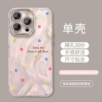 Coque de téléphone magnétique en TPU colorée en forme de cœur avec motif de dessin animé pour 16/15-Pro Max, construction durable