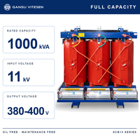 Transformateur à résine coulée de type sec 1000 kVA 11 kV vers 380 V 400 V 415 V Triphasé à enroulement en cuivre pour centre de données et bâtiment commercial SCB14