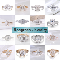 Bague de mariage éternelle en or massif 14k 18k avec diamant de laboratoire CVD HPHT certifié GIA IGI pour femme et homme, taille princesse