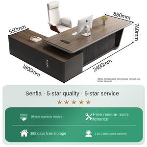 مكتب تنفيذي للأثاث التجاري، مكتب مكتبي حديث، مكتب مكتبي على شكل حرف L، مكتب مكتبي معياري، مكتب تنفيذي فاخر - Product Image 4